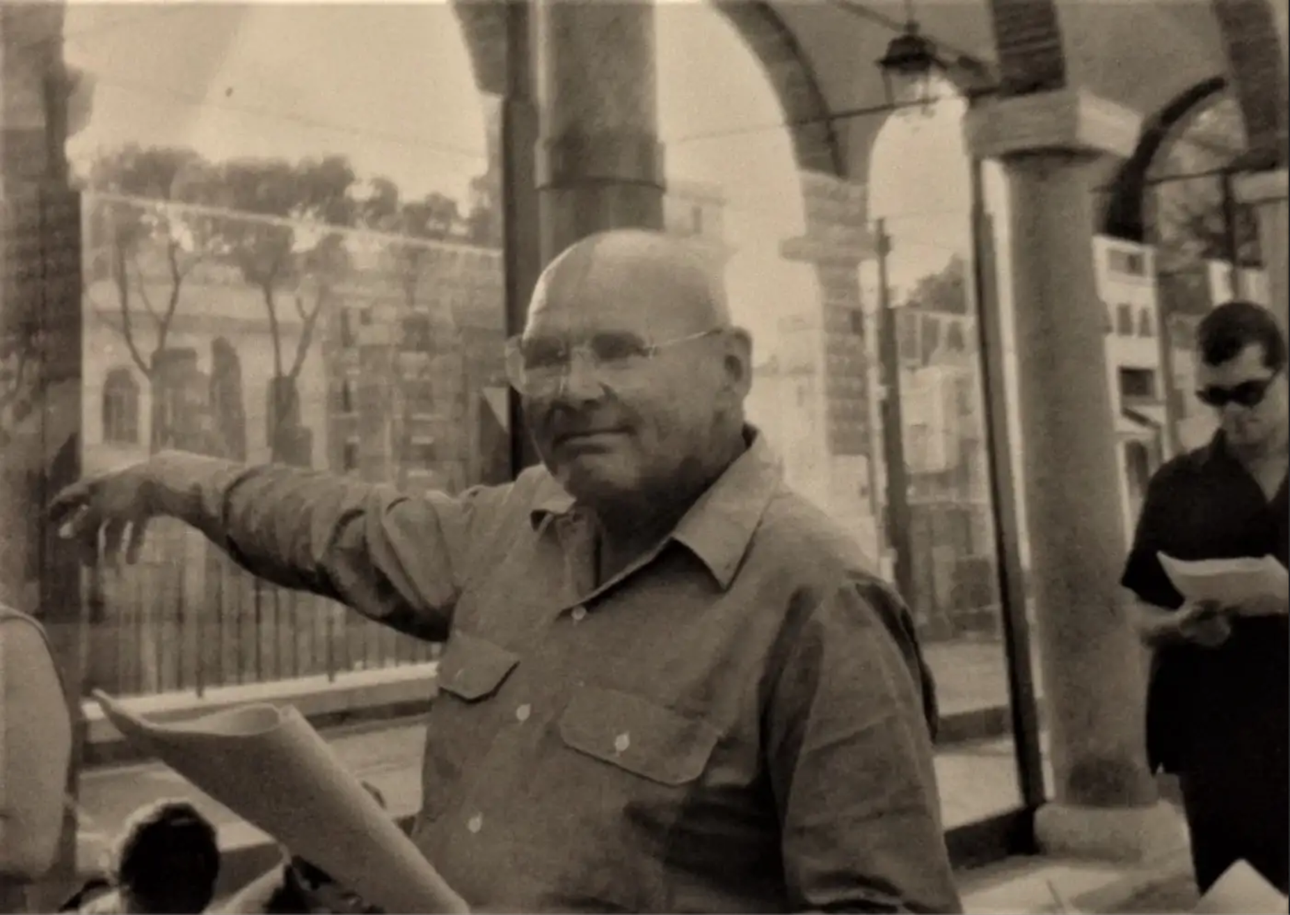Fr. Reginald Foster in the Largo Argentina, from the collection of Chris Petitt.