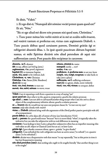 A sample page of the student-created edition of Perpetua’s Passio, available here open access.