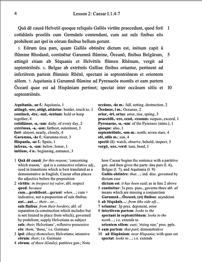 A page from Geoffrey Steadman’s Caesar Gallic War I