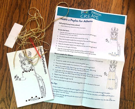 Athena peplos kit constructed by Jennifer Richardson
