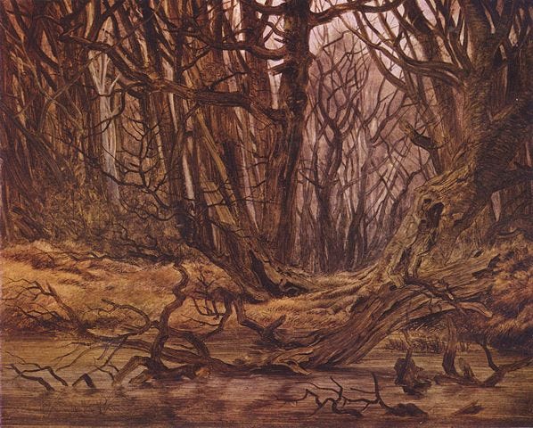  “Forest in Late Autumn” by Caspar David Friedrich (image from Wikimedia Commons)
