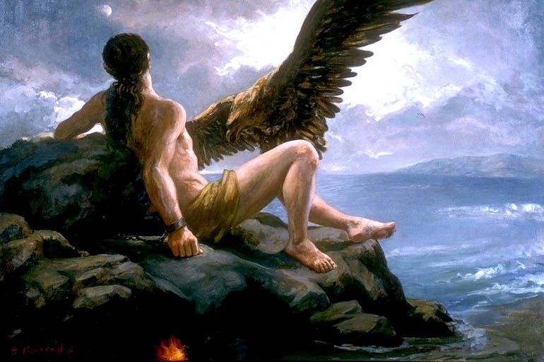  The punishment of Prometheus (source).
