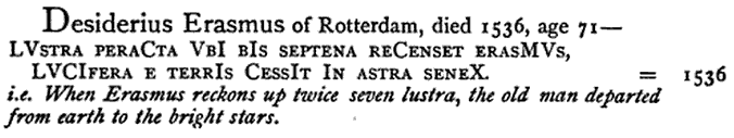  The death of Erasmus
