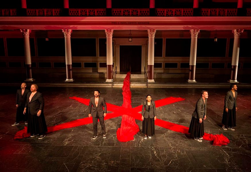 “Bacchae” at the Getty Villa (Photo by Craig Schwartz) .
