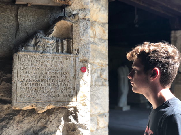 Noah Apter with the Stele of Asteris.
