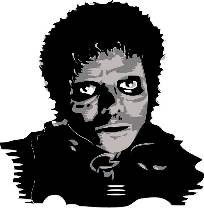  Michael Jackson, from “Thriller.” (by Vectorportal, Wikimedia Commons).