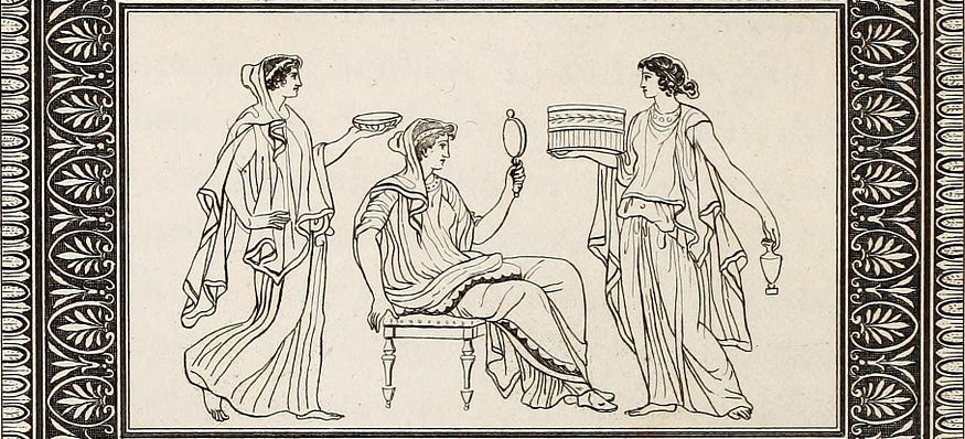 One of the Thomas Kirk drawings based on the Greek, Roman, and Etruscan vases of Sir William Hamilton. (Wikimedia Commons)
