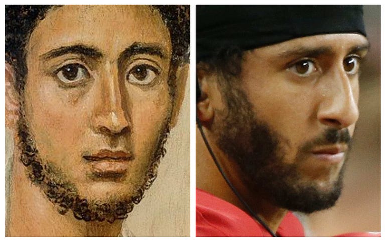  Portrait of a Man ca 150 CE, Wikipedia & Colin Kaepernick
