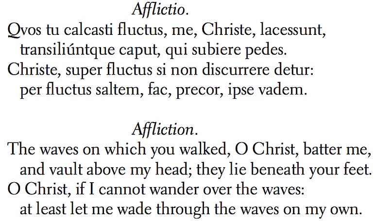  Lucus 19; the formal balance of caput and pedes is pure Baroque
