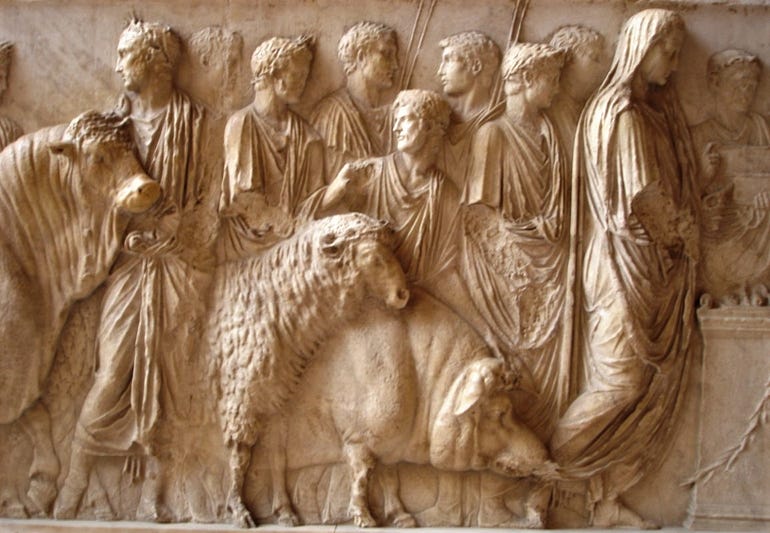  The Romans called this a Suovetaurilia, not a Porcovetaurilia, for a reason. But what was the reason?
