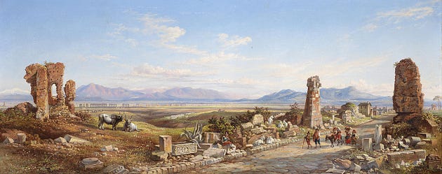  Arthur John Strutt, “On the Via Appia in Front of Rome,” 1862 (source).
