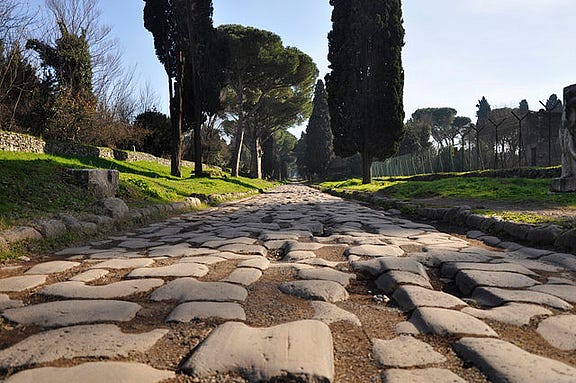  The ruts of the Via Appia. (Photo by Paul Hermans)

