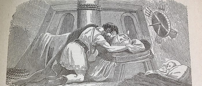  Pericles mourns the death of his wife Thaisa in childbirth. (source)
