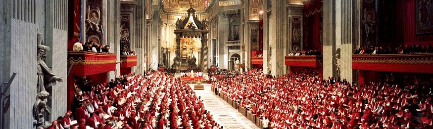  The Second Vatican Council, conducted entirely in Latin, which began shortly after Reginald Foster arrived in Rome. (source)
