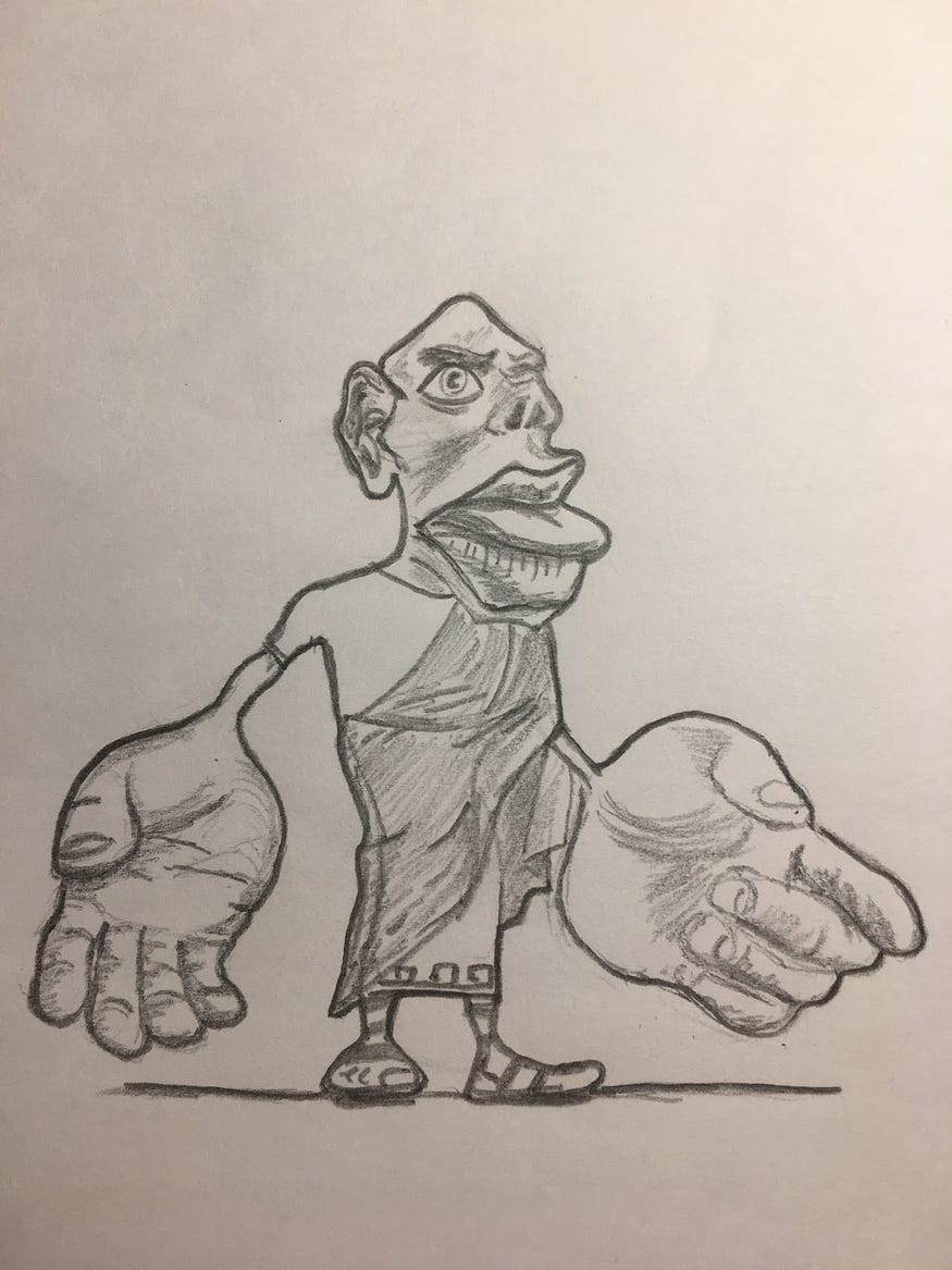  Sensory homunculus in toga (illustrations by the author)
