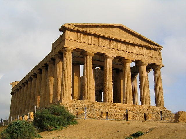 Agrigento, the “Temple of Concordia.” (source)
