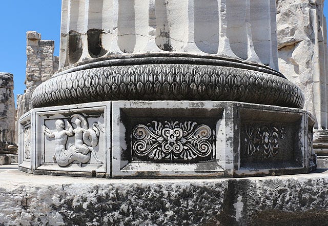 One of the column-bases at Didyma (source).
