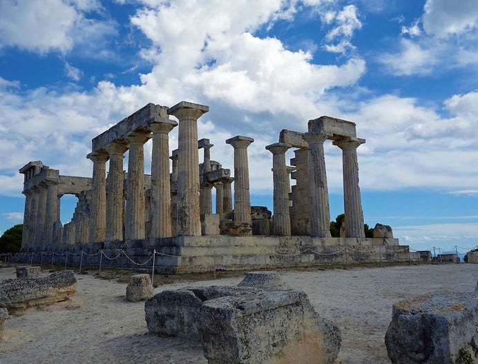 Temple of Aphaia at Aegina. (by Christine Wagner, edited)

